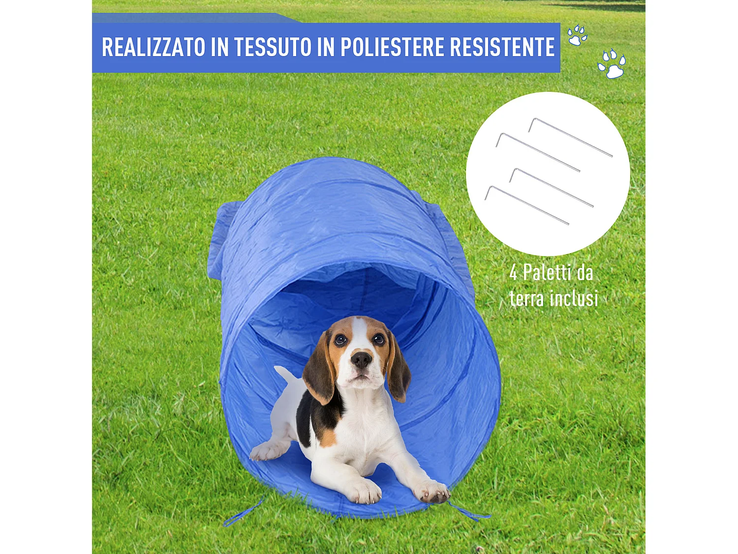 Set agility dog per addestramento cani con slalom, tunnel e ostacolo