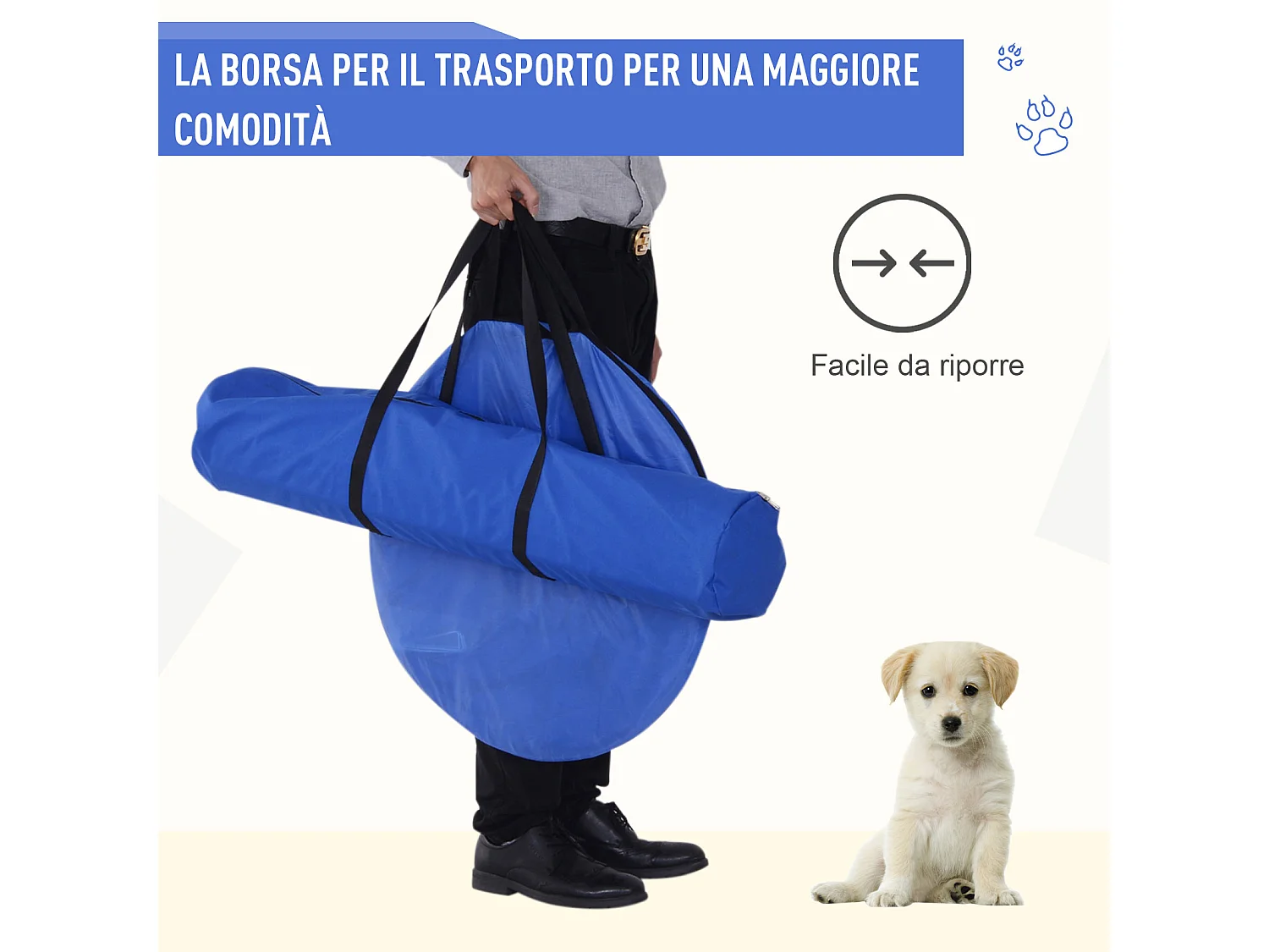 Set agility dog per addestramento cani con slalom, tunnel e ostacolo