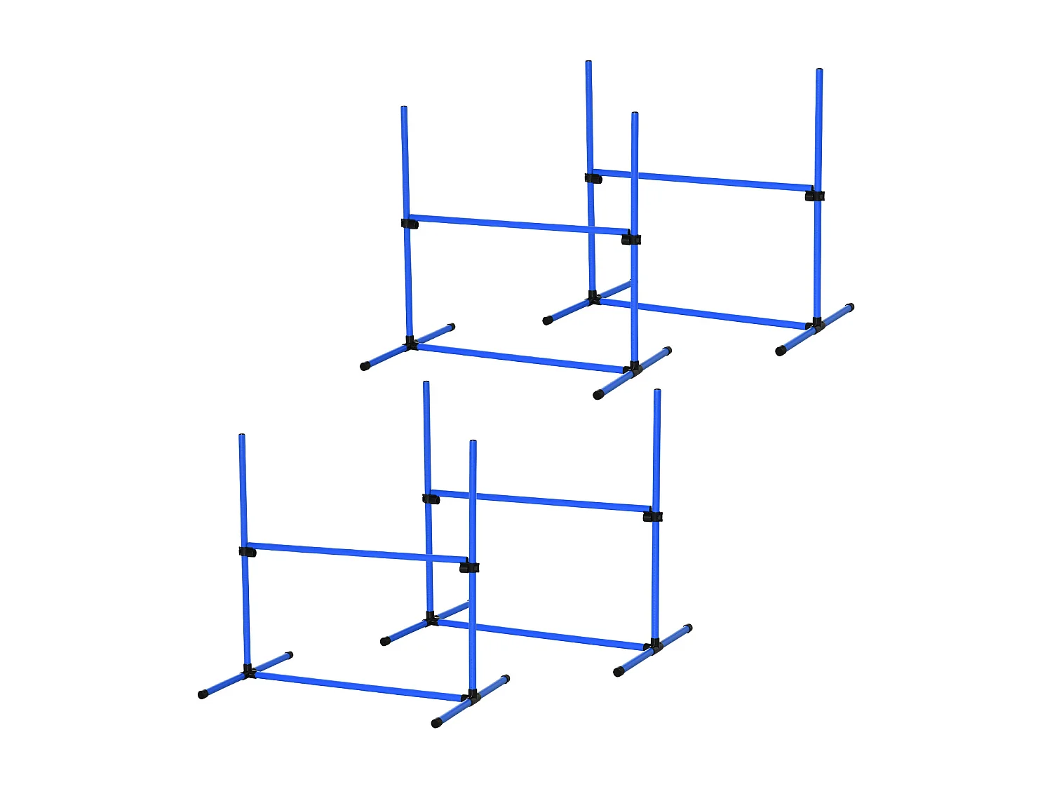 Set 4 ostacoli agility dog per addestramento cani con borsa da trasporto