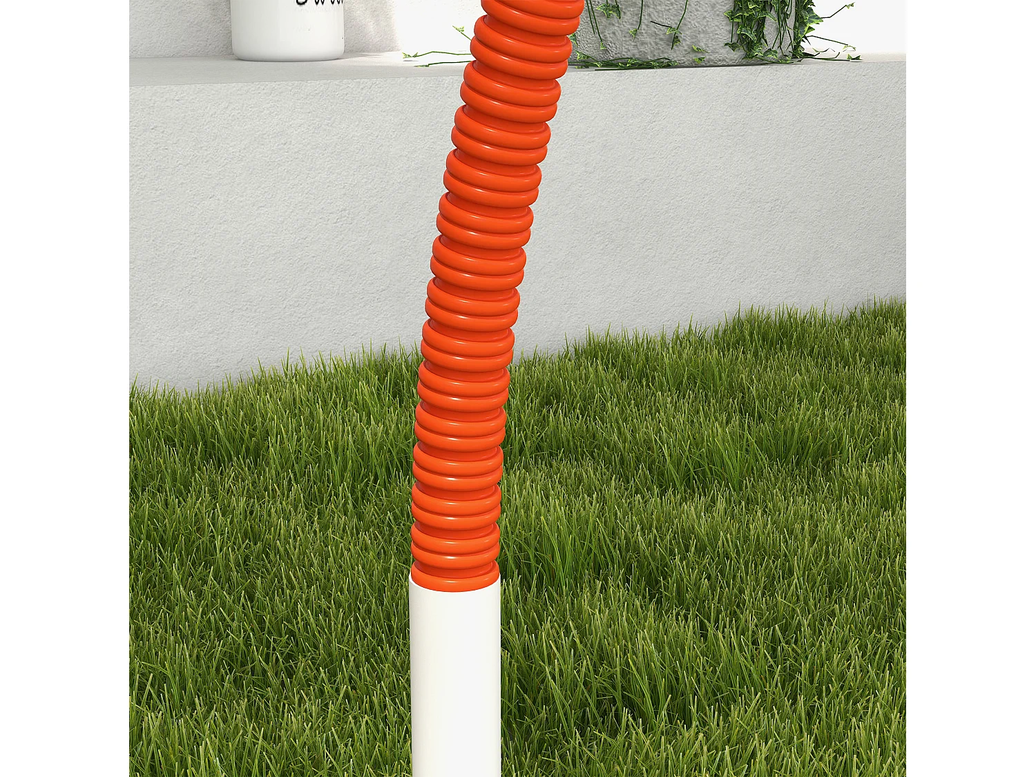 Set agility dog 4pz con 4 picchetti e borsa da trasporto bianco arancione