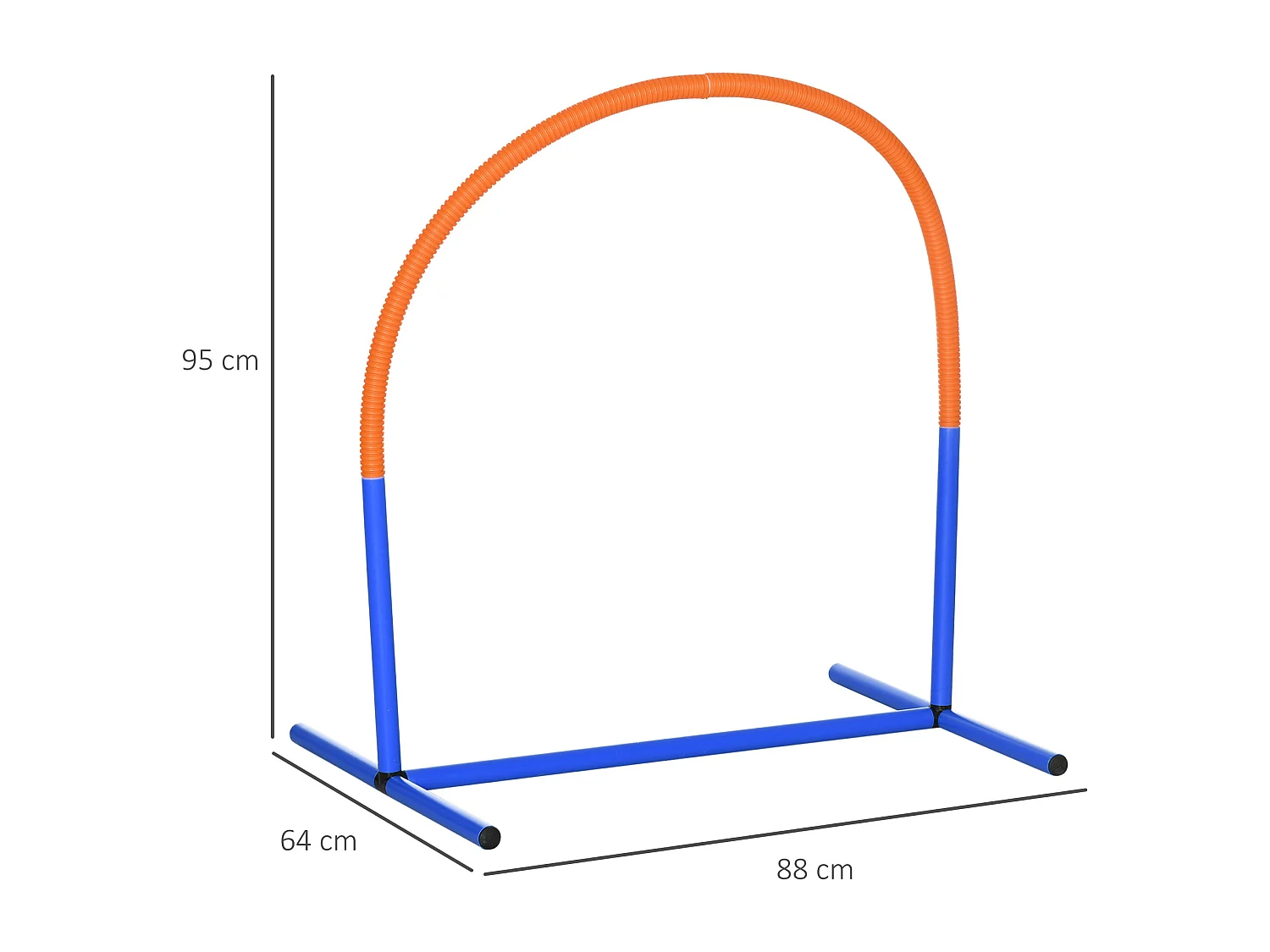 Set agility dog con 4 archi e borsa da trasporto blu e arancione