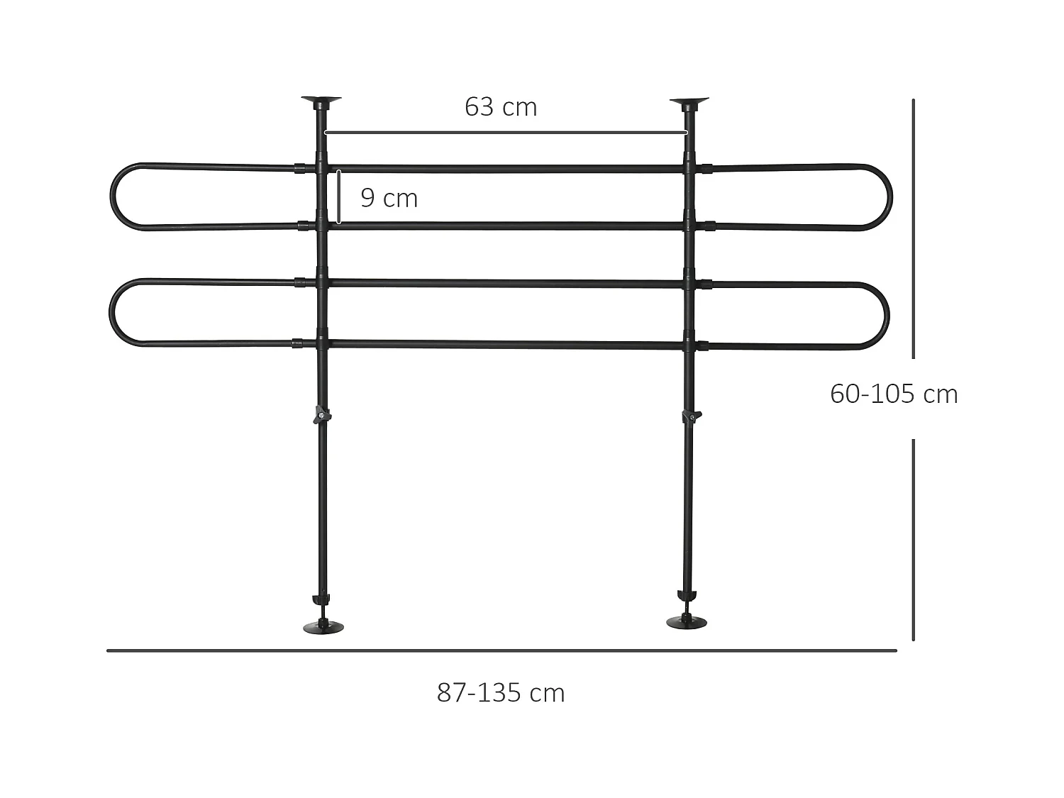 Divisorio auto per animali griglia di protezione regolabile universale