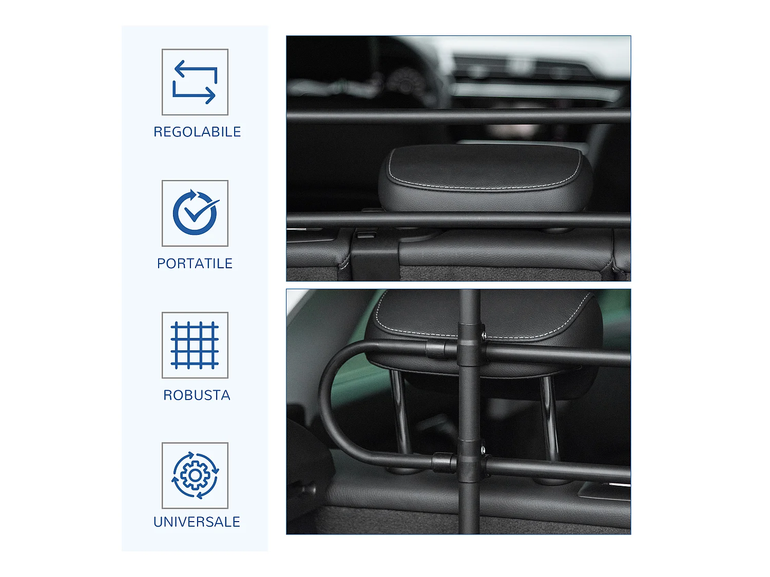 Divisorio auto per animali griglia di protezione regolabile universale