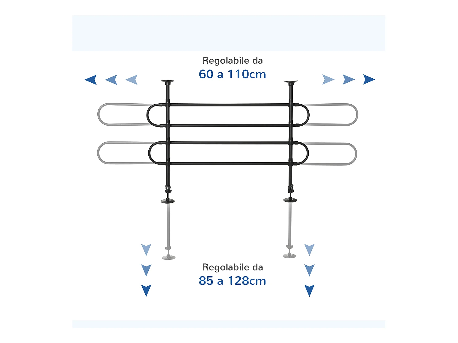 Divisorio auto per animali griglia di protezione regolabile universale