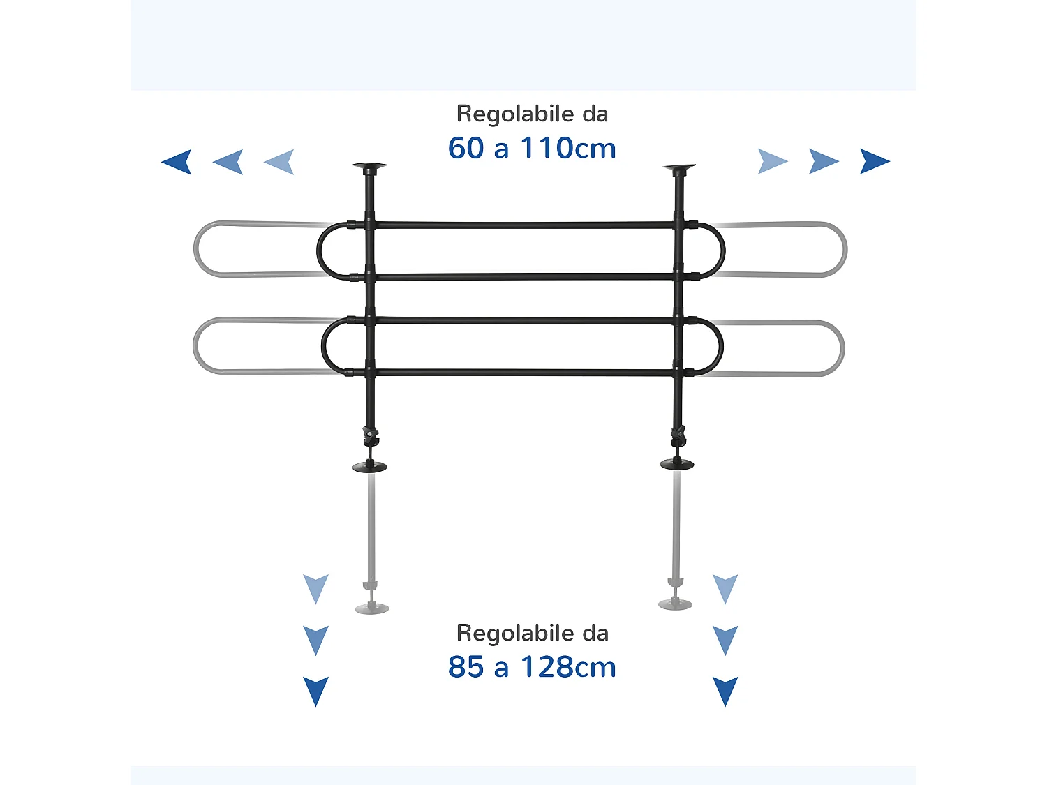 Divisorio auto per animali griglia di protezione regolabile universale