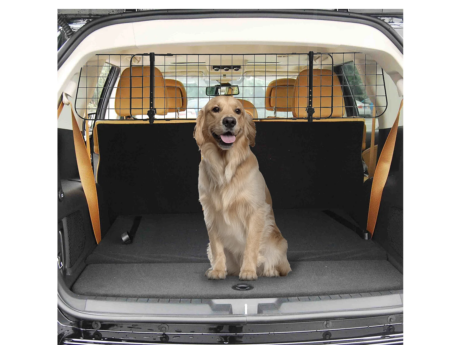 Divisorio auto per cani griglia auto per cani regolabile 91-152cm