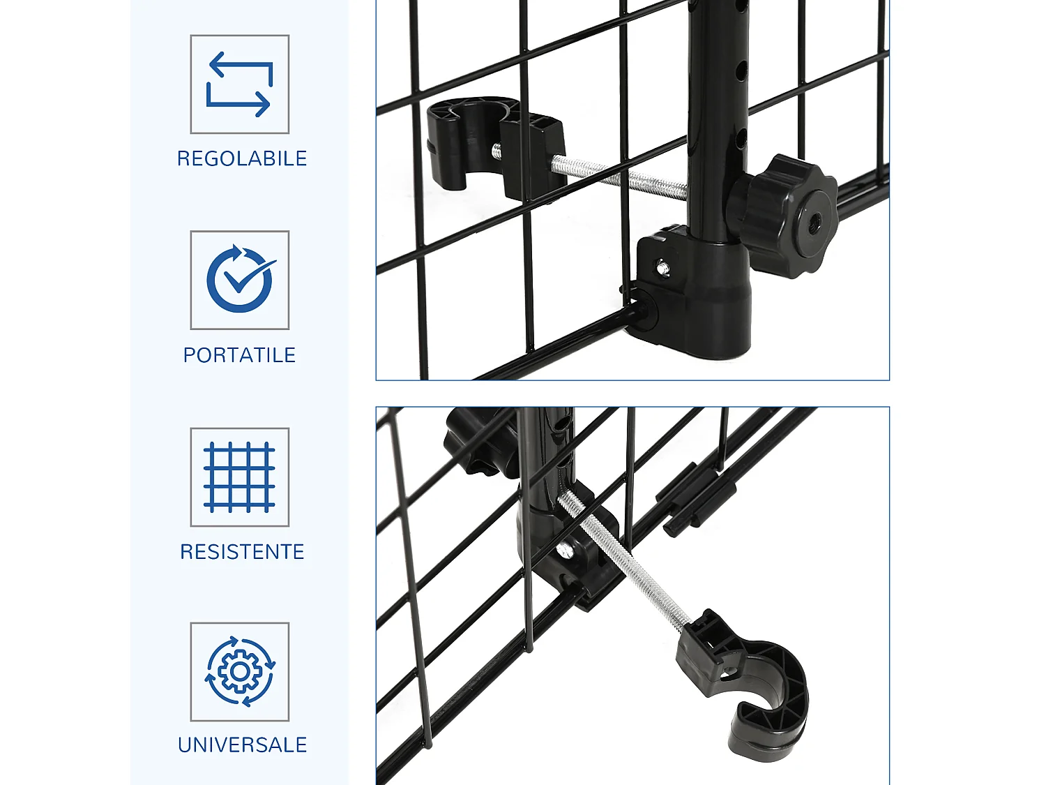 Divisorio auto per cani griglia auto per cani regolabile 91-152cm