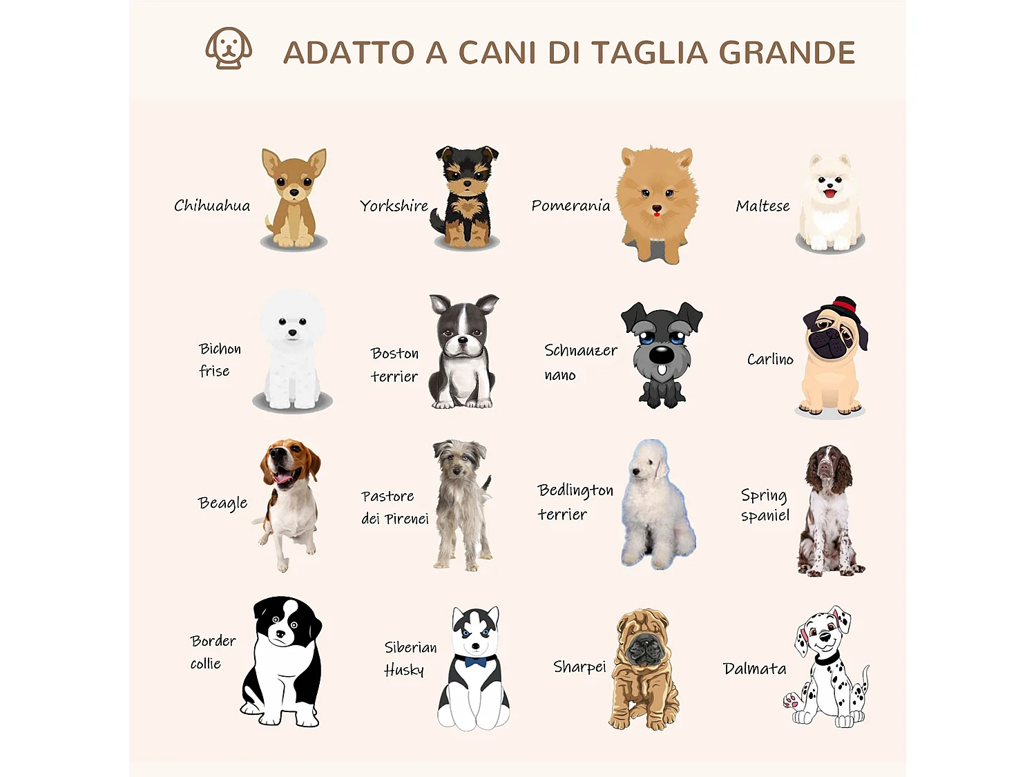 Cuccia per cani e gatti rotonda rialzata e lavabile con cuscino vellutato