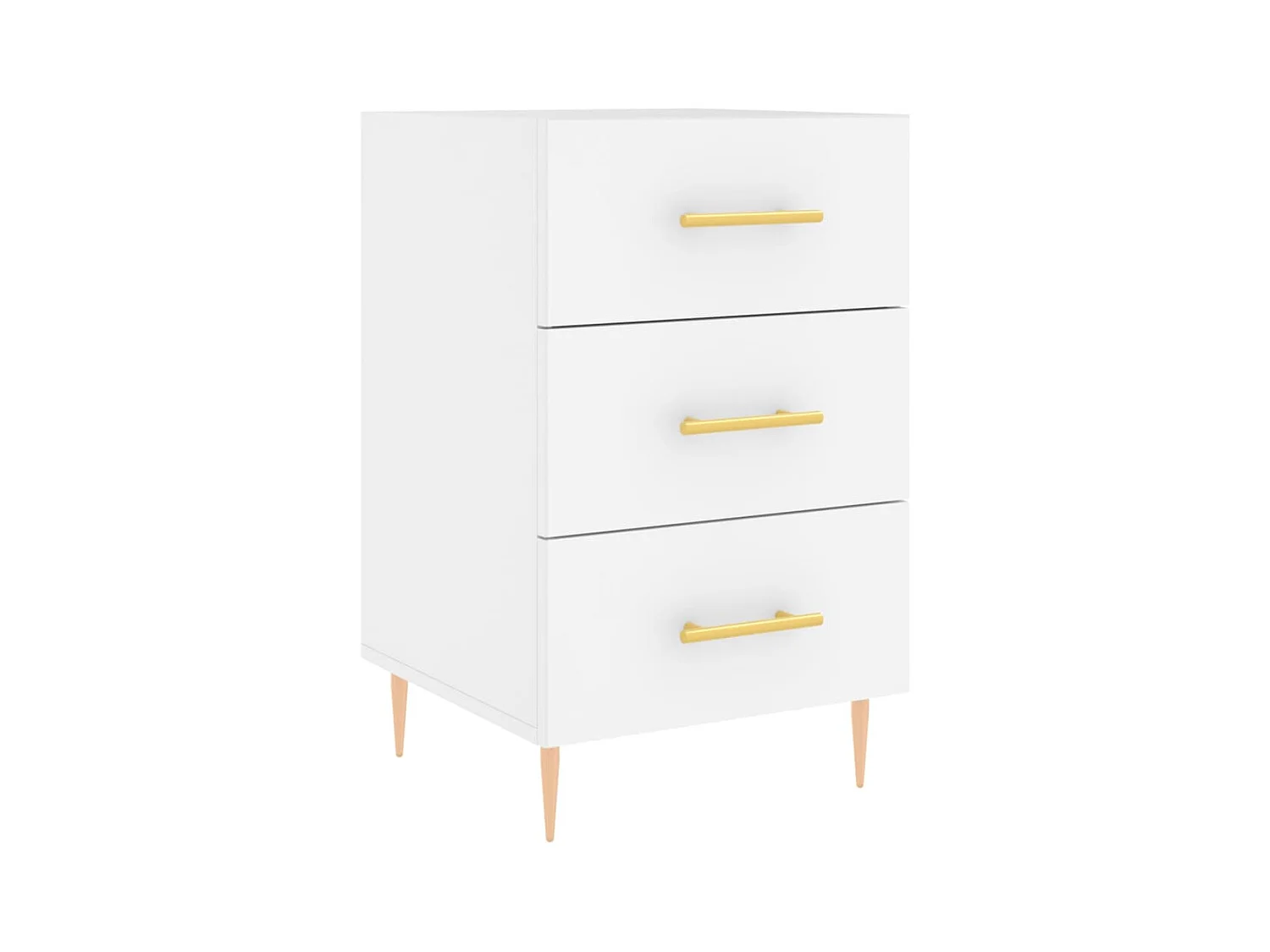 Sophie-Pauline  Table de chevet blanc 40x40x66 cm bois d'ingénierie