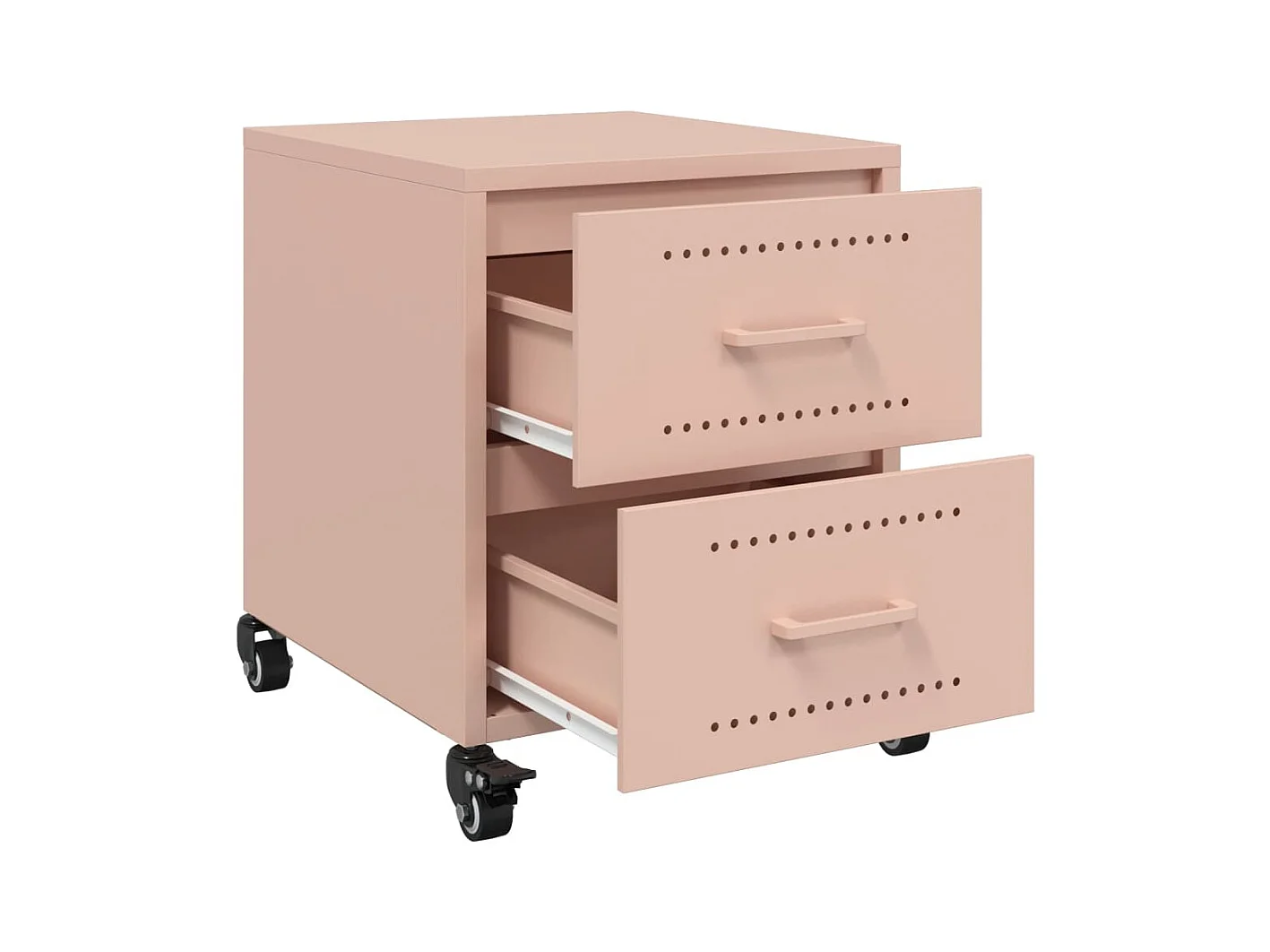 Roanoke  Tables de chevet 2 pcs rose 36x39x43,5 cm acier