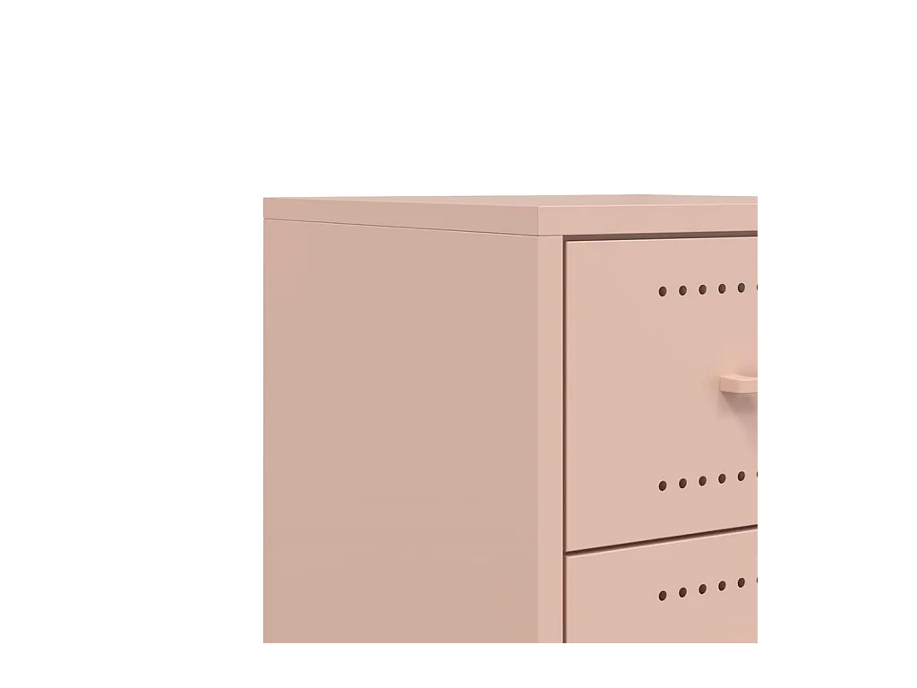 Roanoke  Tables de chevet 2 pcs rose 36x39x43,5 cm acier