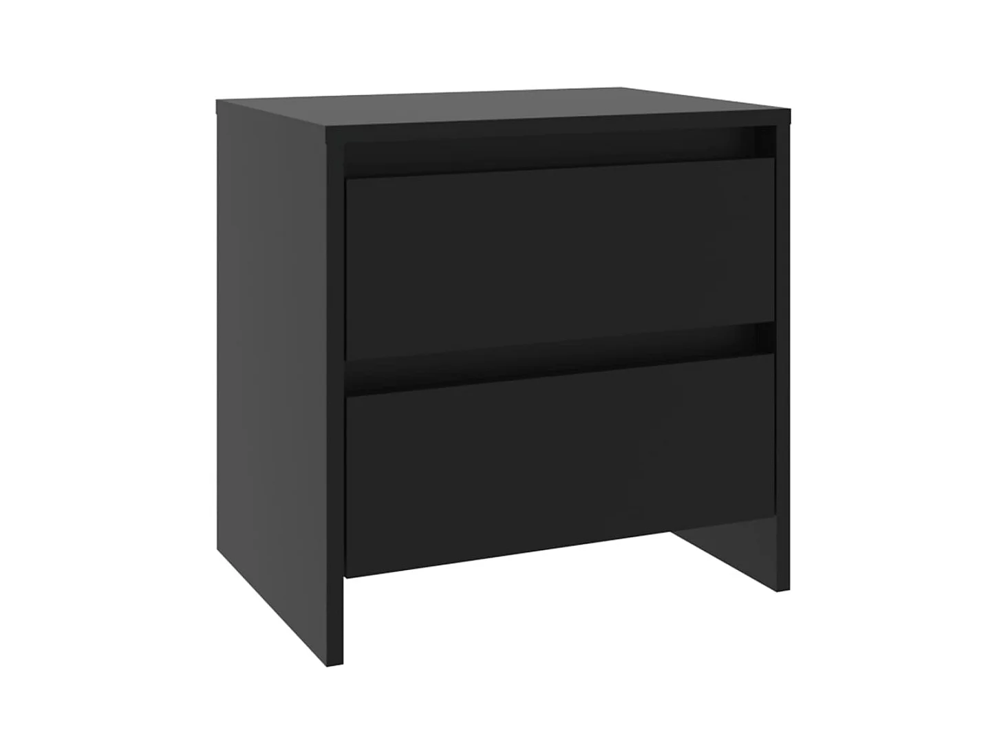 Robert  Tables de chevet 2 pcs noir 45x34,5x44,5 cm bois d'ingénierie