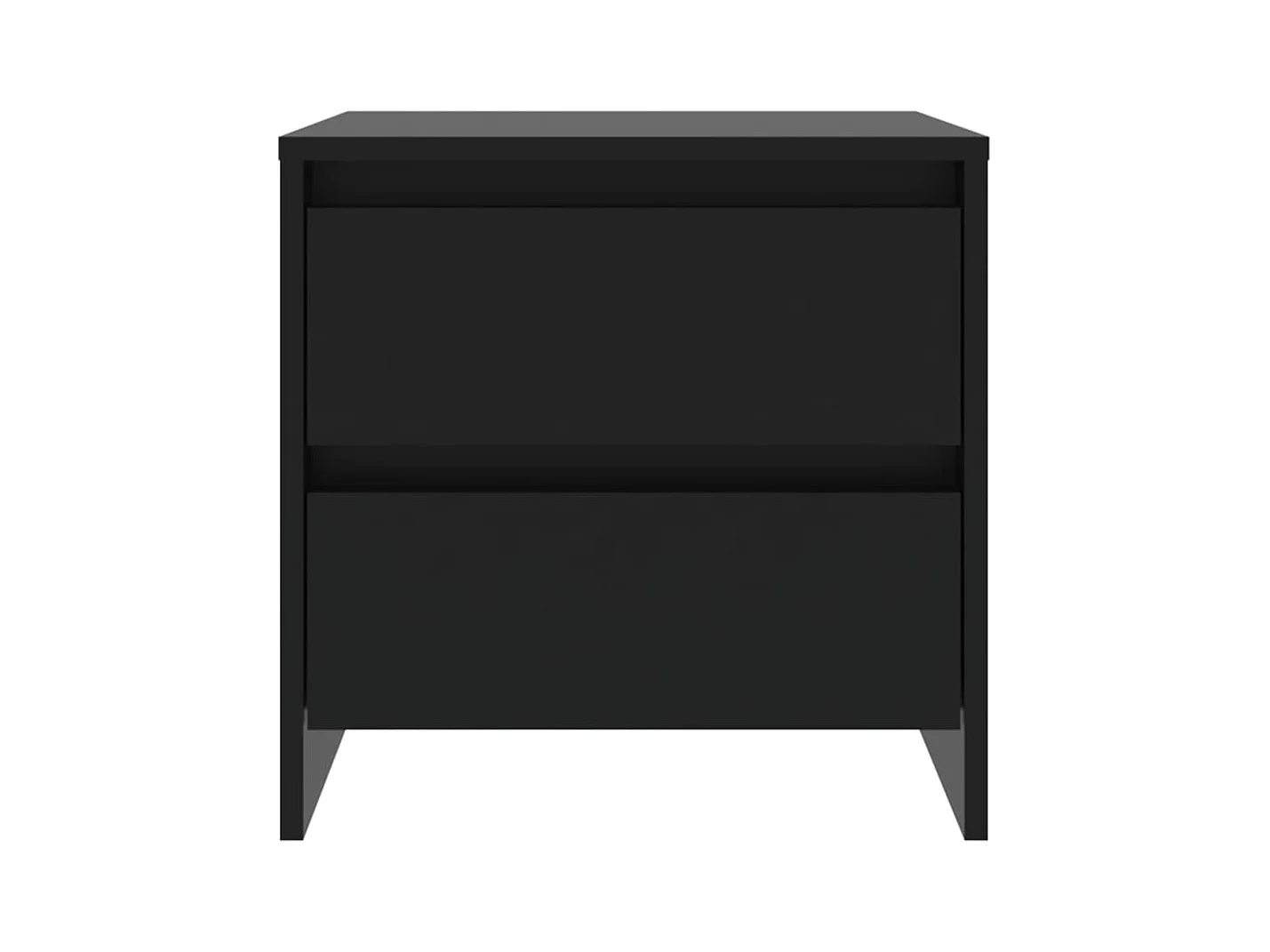 Robert  Tables de chevet 2 pcs noir 45x34,5x44,5 cm bois d'ingénierie