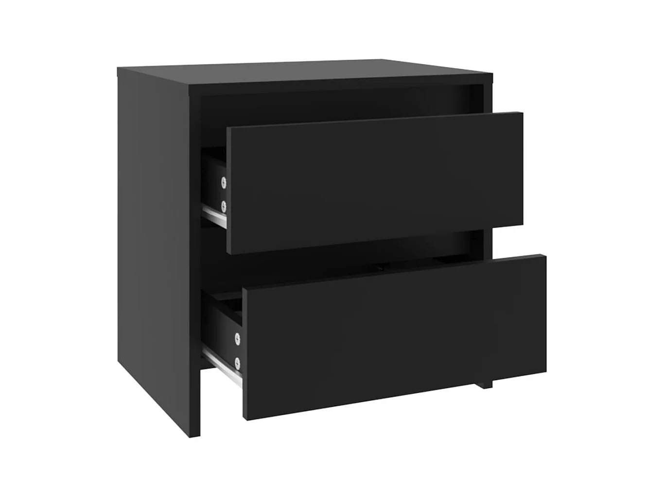 Robert  Tables de chevet 2 pcs noir 45x34,5x44,5 cm bois d'ingénierie