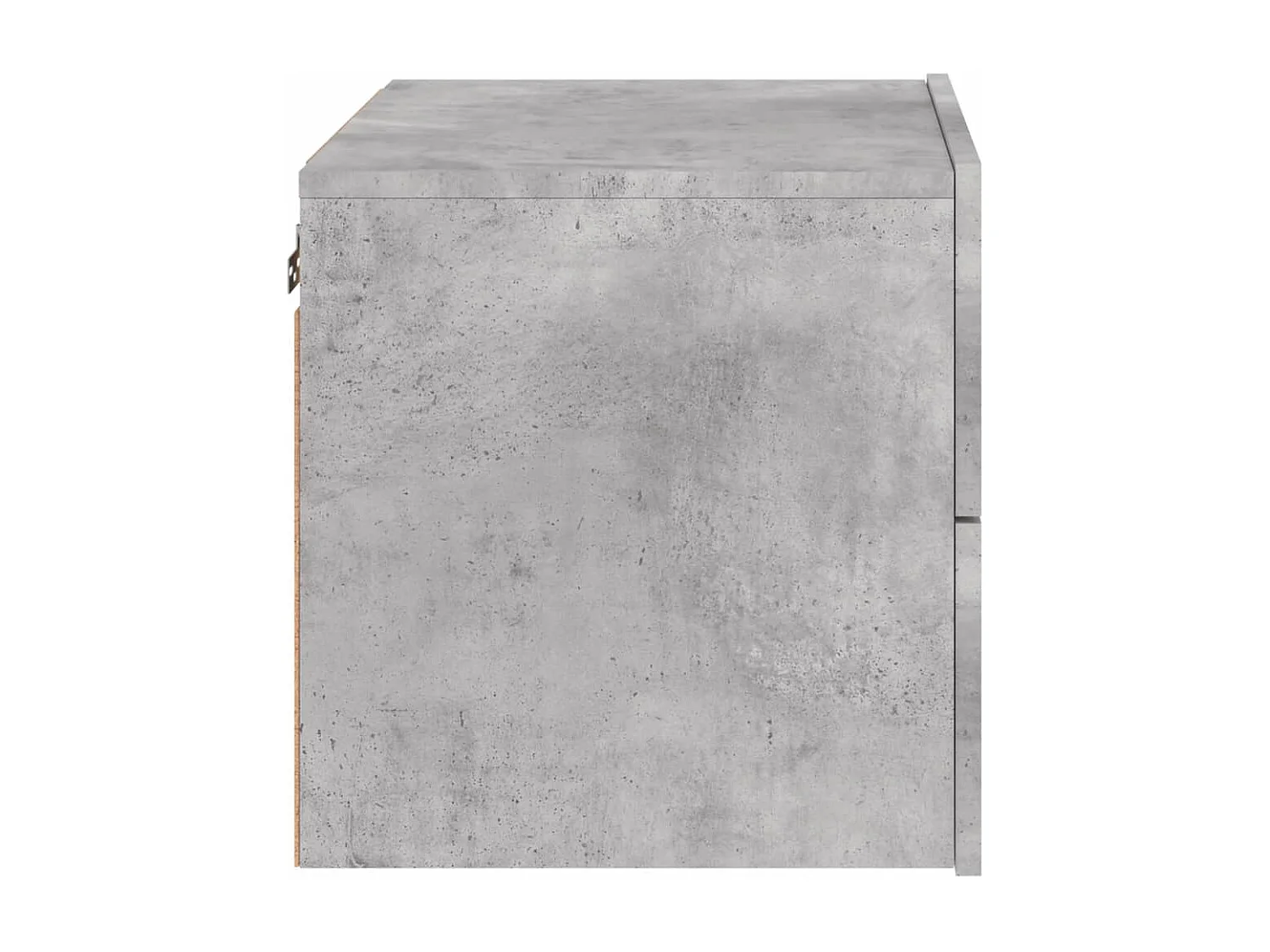 Rhylan  Table de chevet murale avec lumières LED gris béton