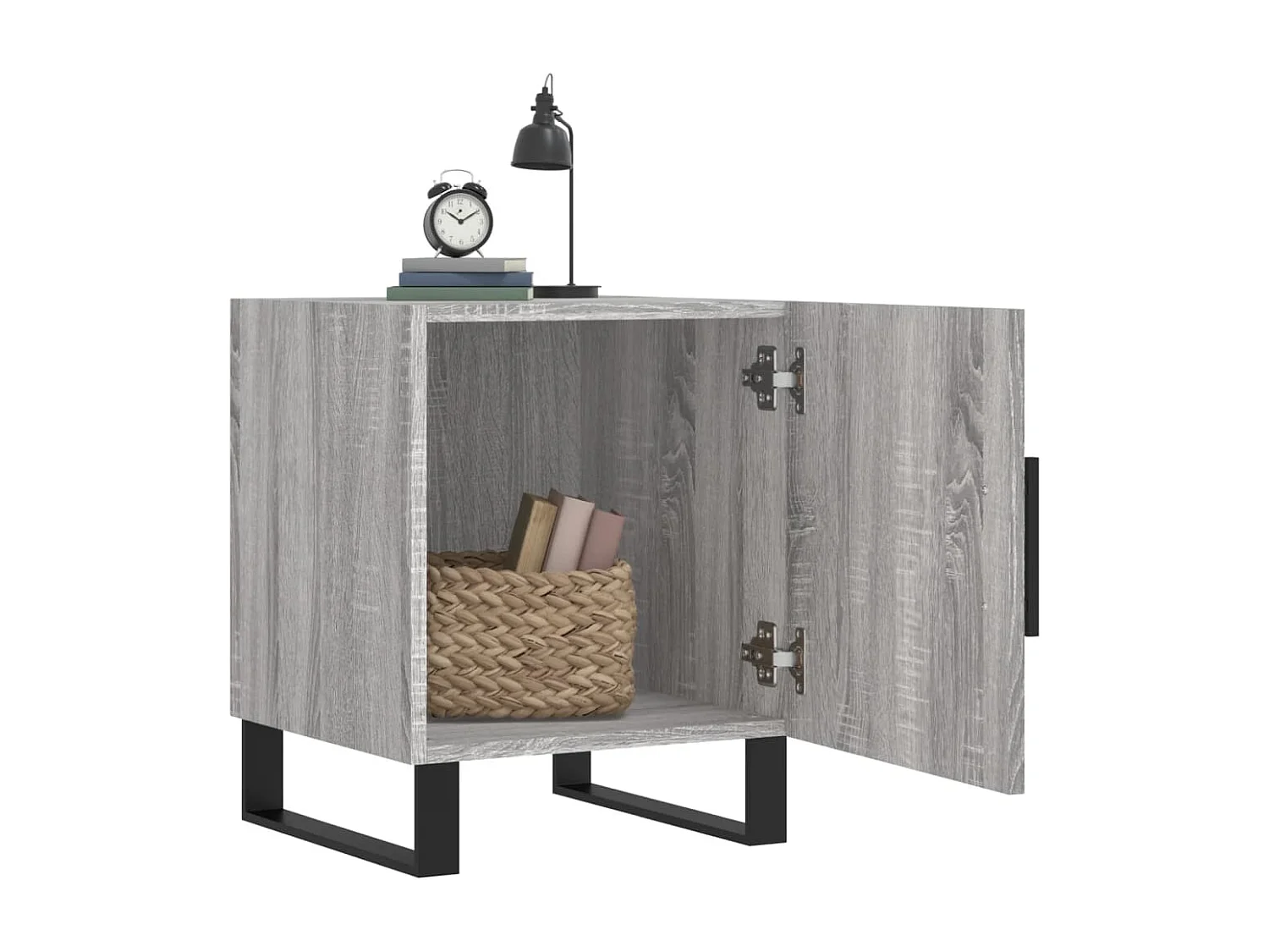 Kuopio  Tables de chevet 2 pcs sonoma gris 40x40x50cm bois d'ingénierie