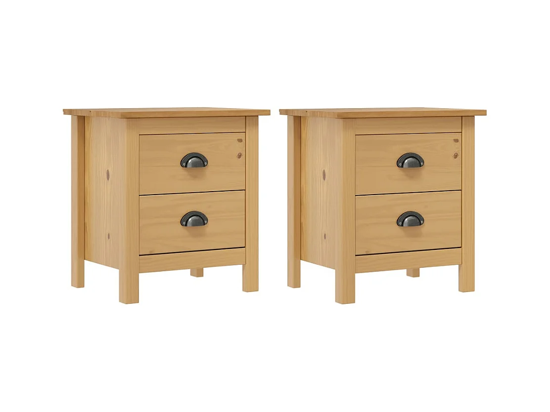 Jonathan  Tables de chevet ll 2 pcs 46x35x49,5 cm Bois de pin solide