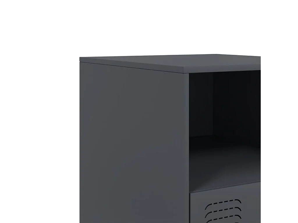 Elthor  Tables de chevet 2 pcs anthracite 34,5x39x44 cm acier