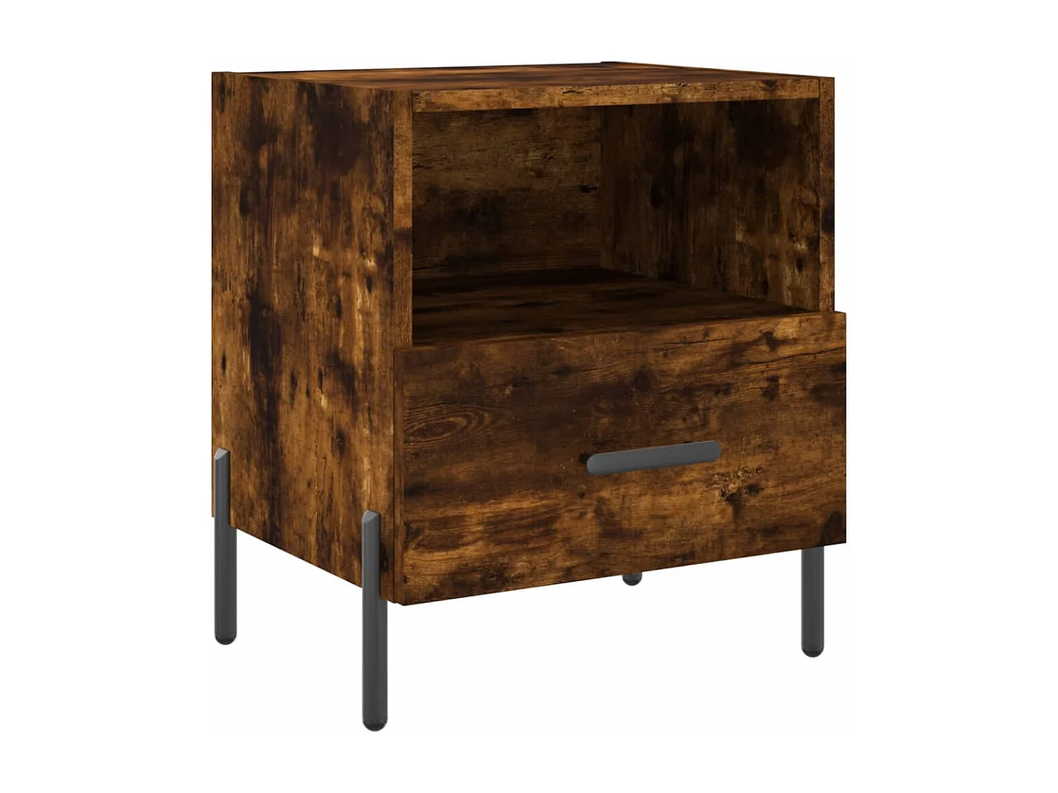 Gilda  Table de chevet chêne fumé 40x35x47,5 cm bois d’ingénierie