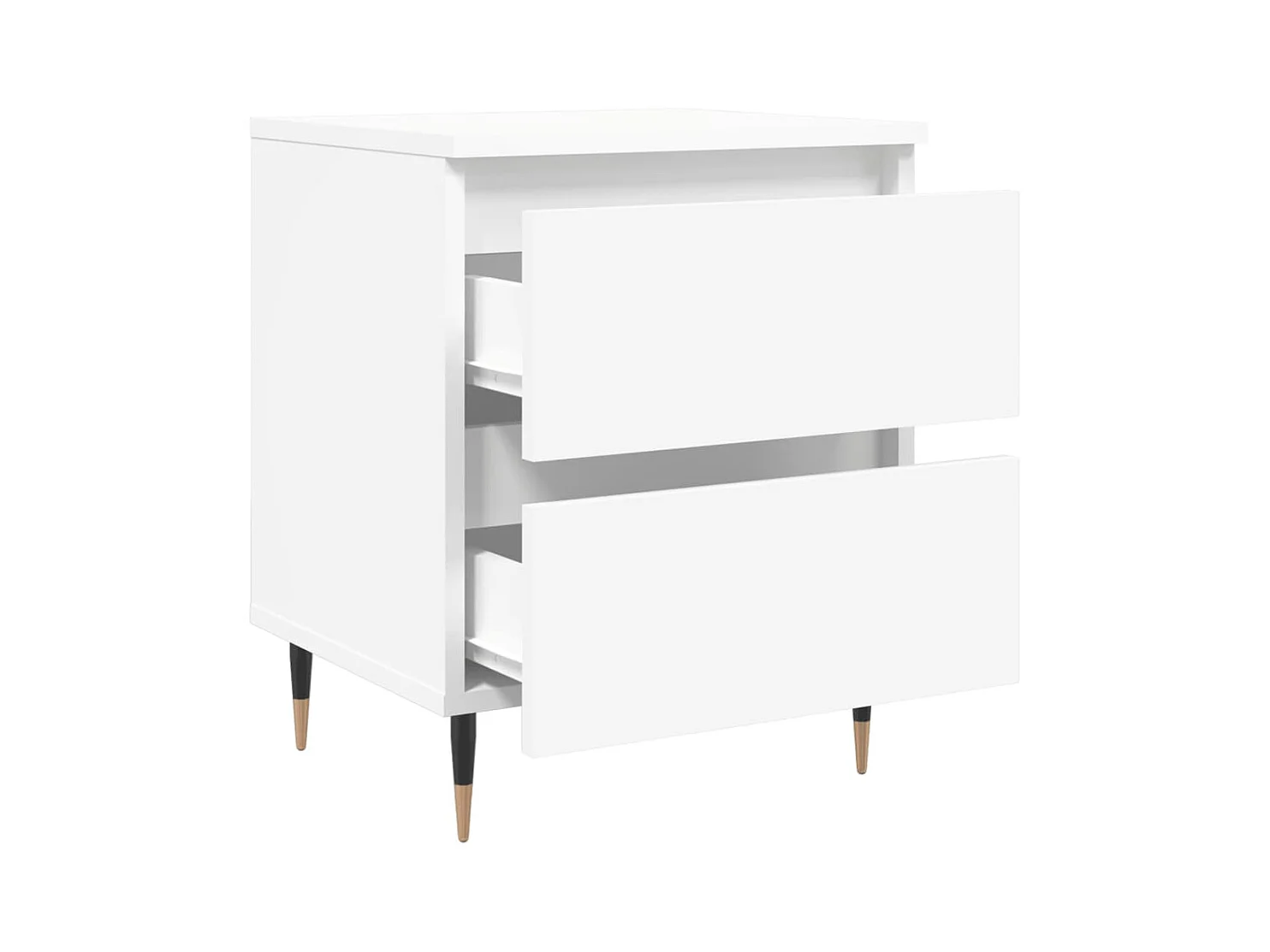 Tjeerd-Jan  Tables de chevet 2 pcs blanc 40x35x50 cm bois d’ingénierie