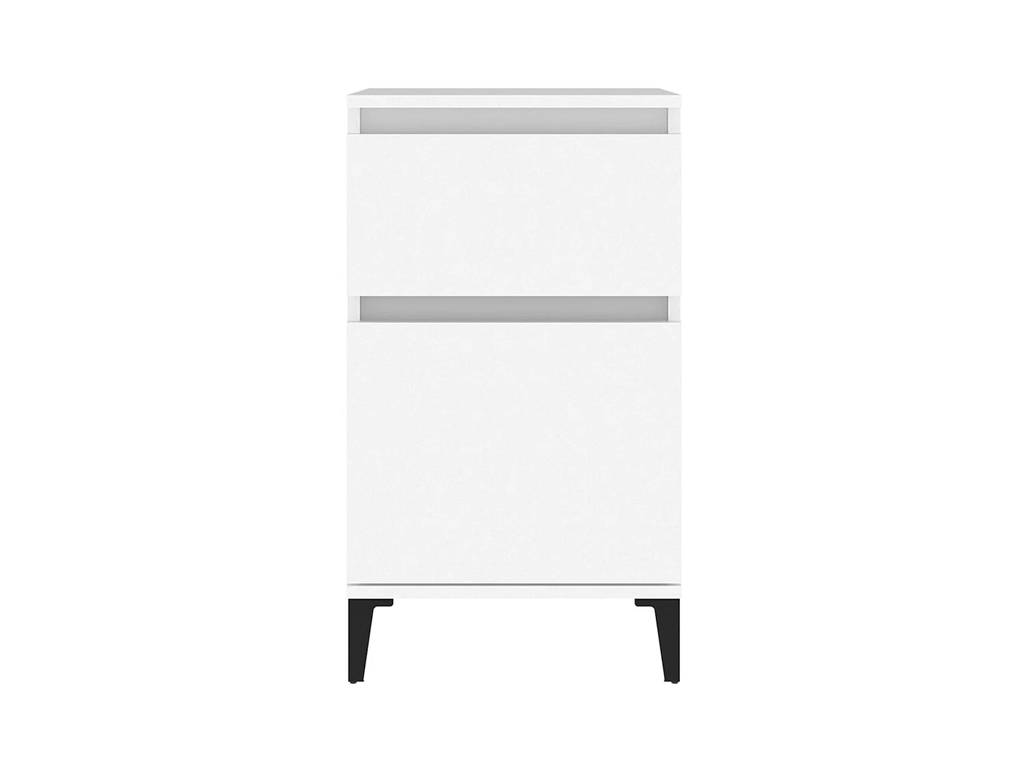 Amite  Tables de chevet 2 pcs blanc 40x35x70 cm