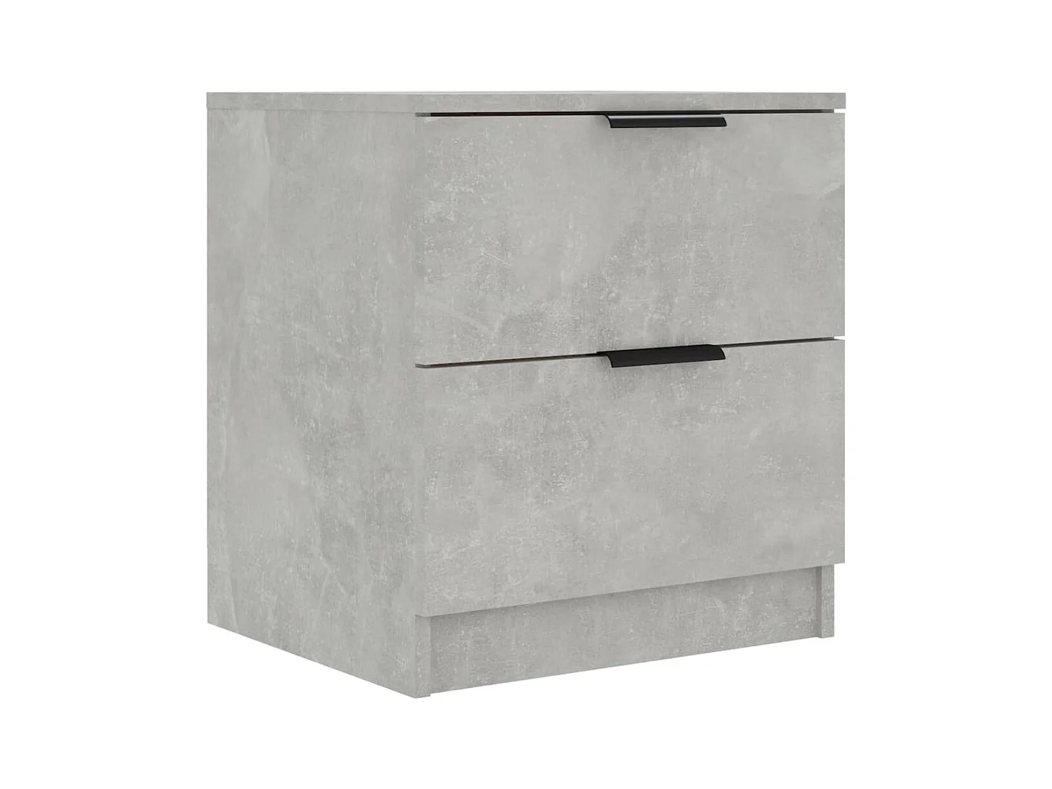 Invel  Tables de chevet 2 pcs Gris béton Bois d'ingénierie