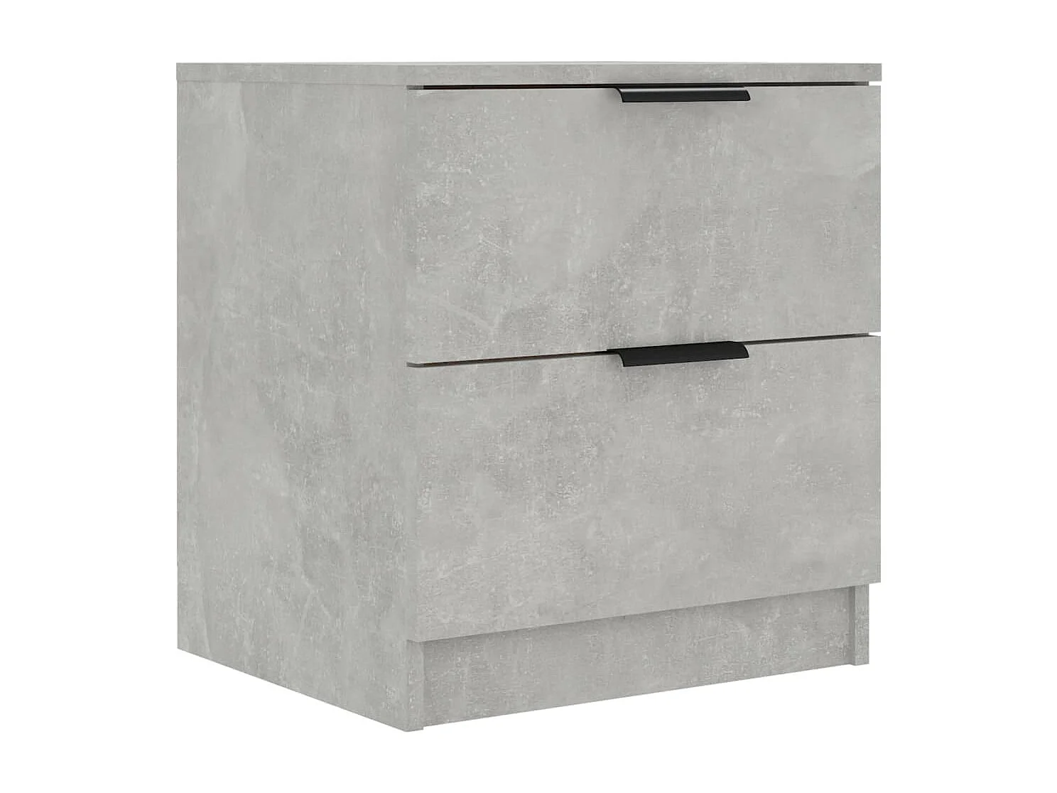 Invel  Tables de chevet 2 pcs Gris béton Bois d'ingénierie