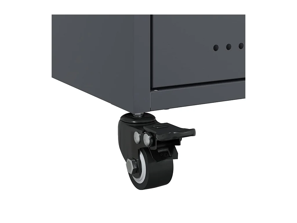 Evalara  Table de chevet anthracite 36x39x43,5 cm acier