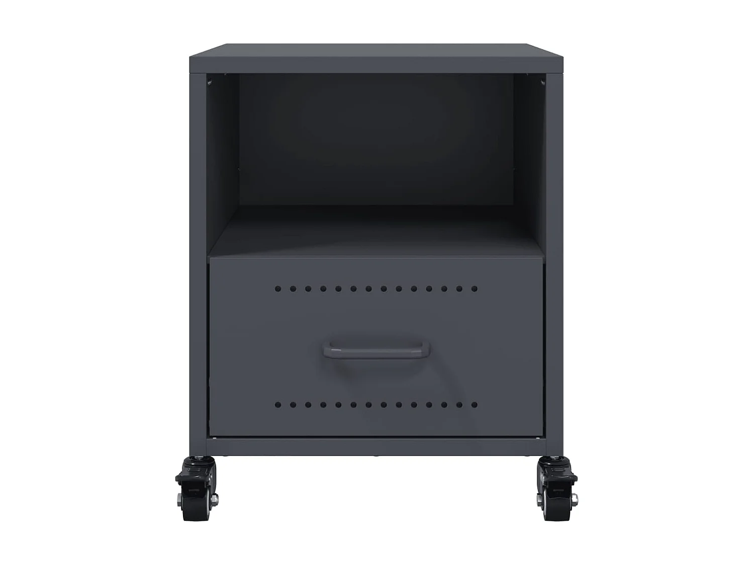 Evalara  Table de chevet anthracite 36x39x43,5 cm acier