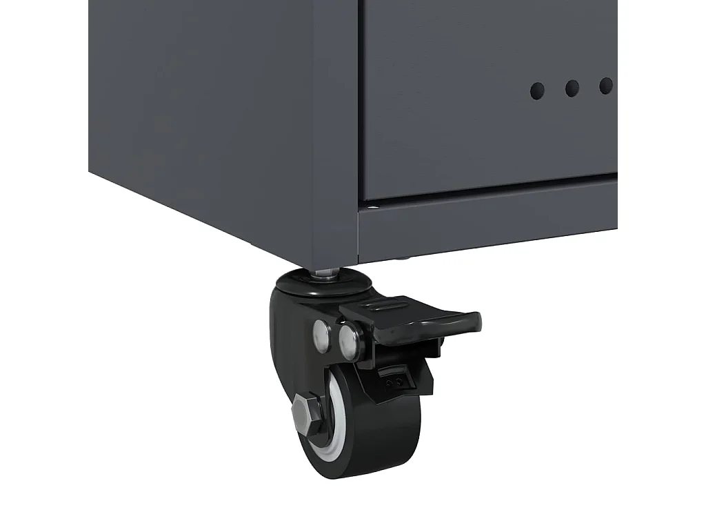 Evalara  Table de chevet anthracite 36x39x43,5 cm acier