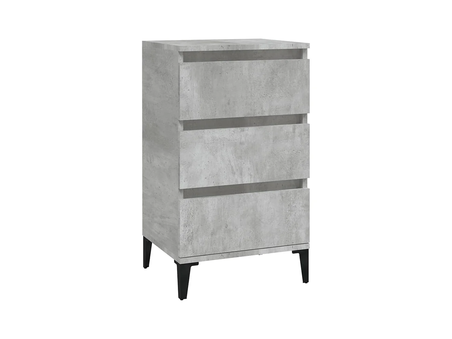 Darby  Table de chevet gris béton 40x35x70 cm bois d'ingénierie