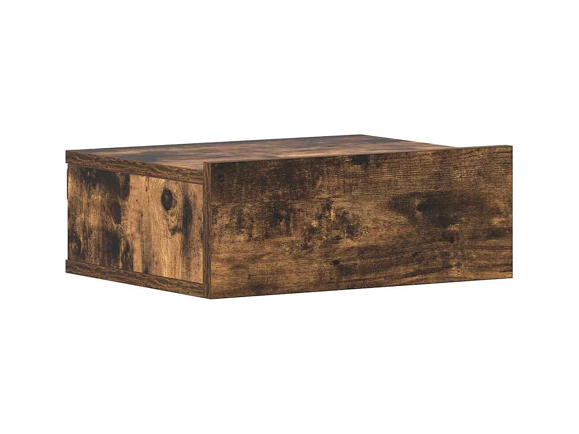 Stanford  Tables de chevet flottantes 2 pcs Chêne fumé 40x30x15 cm