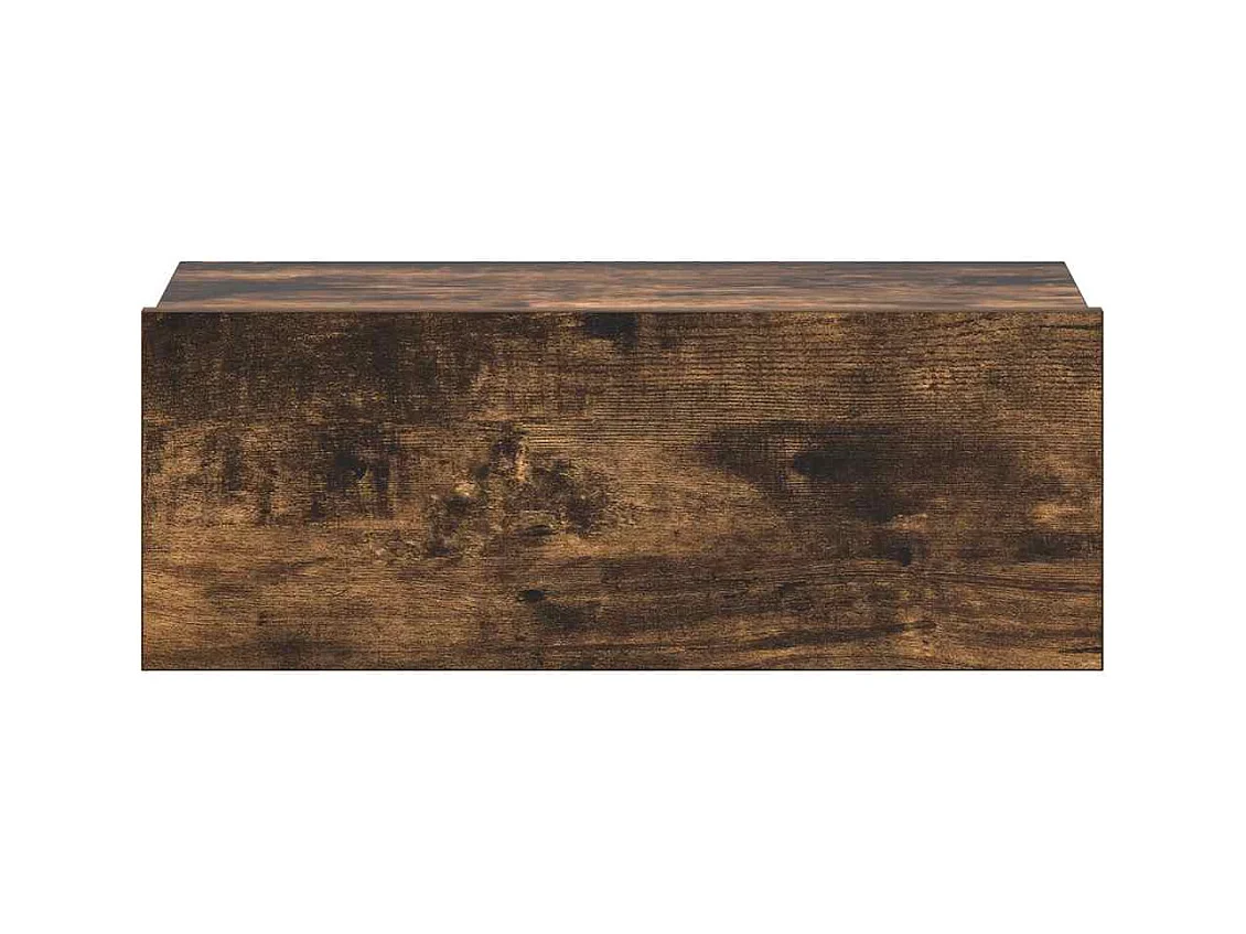 Stanford  Tables de chevet flottantes 2 pcs Chêne fumé 40x30x15 cm