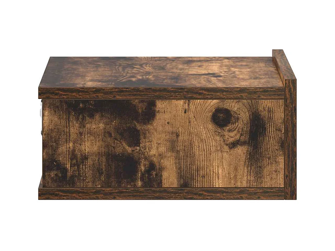 Stanford  Tables de chevet flottantes 2 pcs Chêne fumé 40x30x15 cm