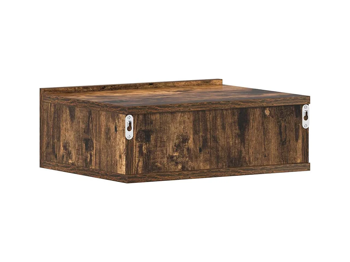 Stanford  Tables de chevet flottantes 2 pcs Chêne fumé 40x30x15 cm