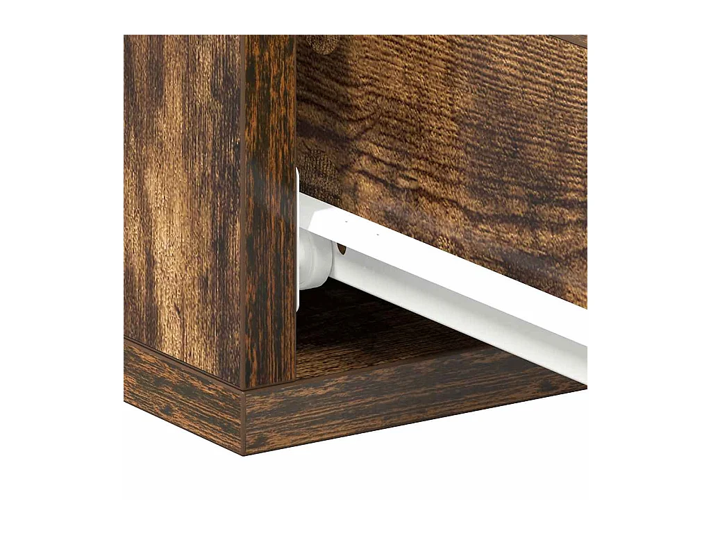 Stanford  Tables de chevet flottantes 2 pcs Chêne fumé 40x30x15 cm