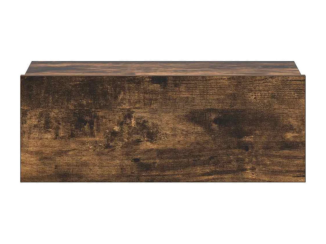 Stanford  Hängender Nachttisch 2Stk Räuchereiche 40x30x15cm Holzwerkstoff