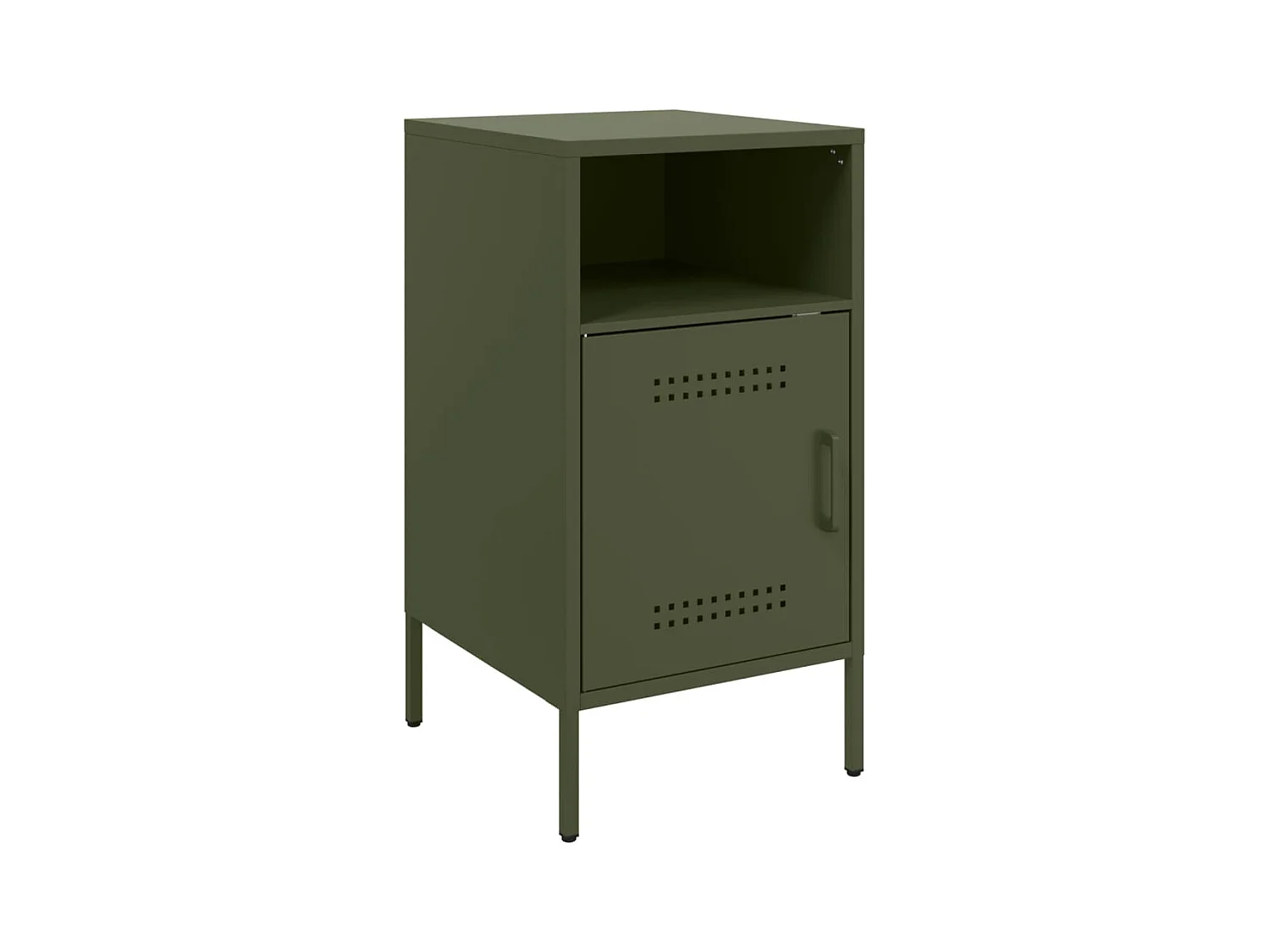 Channelview  Table de chevet vert olive 36x39x68 cm acier