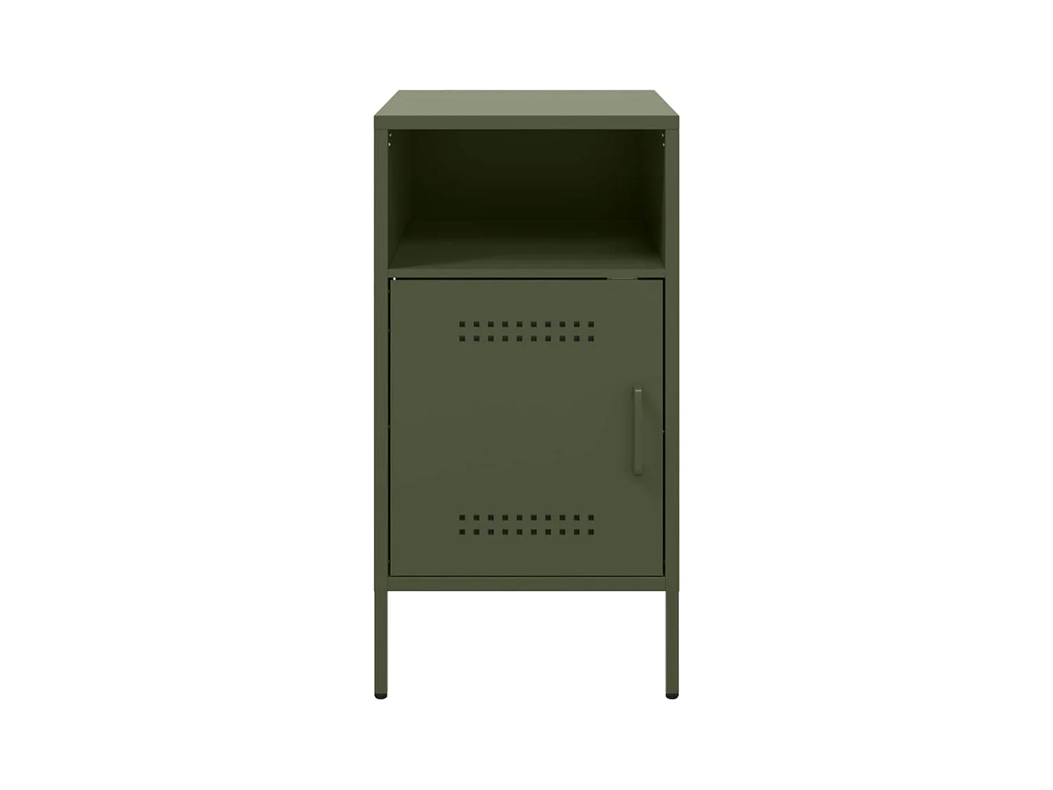 Channelview  Table de chevet vert olive 36x39x68 cm acier