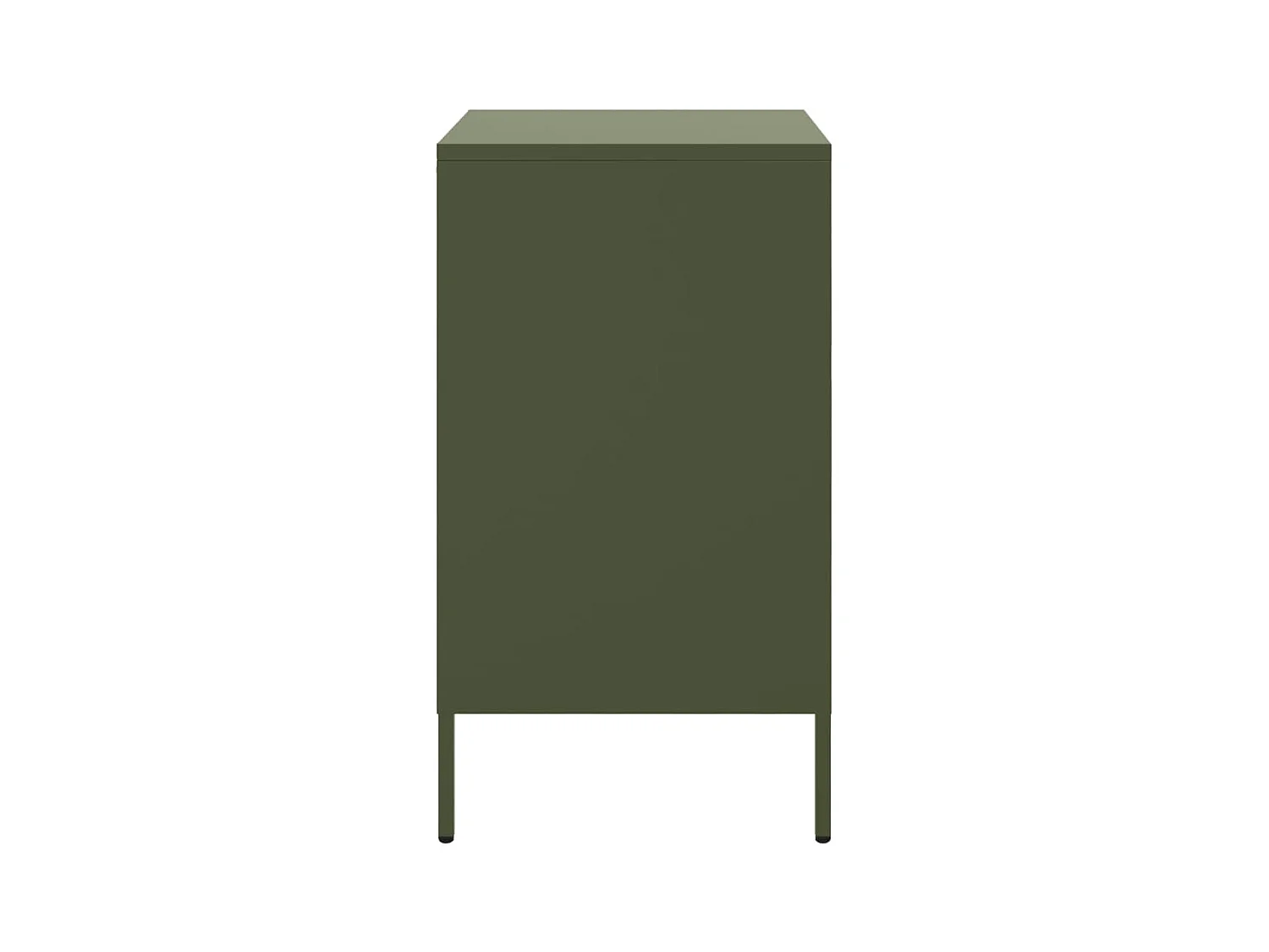 Channelview  Table de chevet vert olive 36x39x68 cm acier