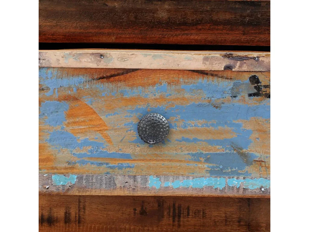 Garden Furniture -  Table de chevet avec 2 tiroirs Bois massif recyclé