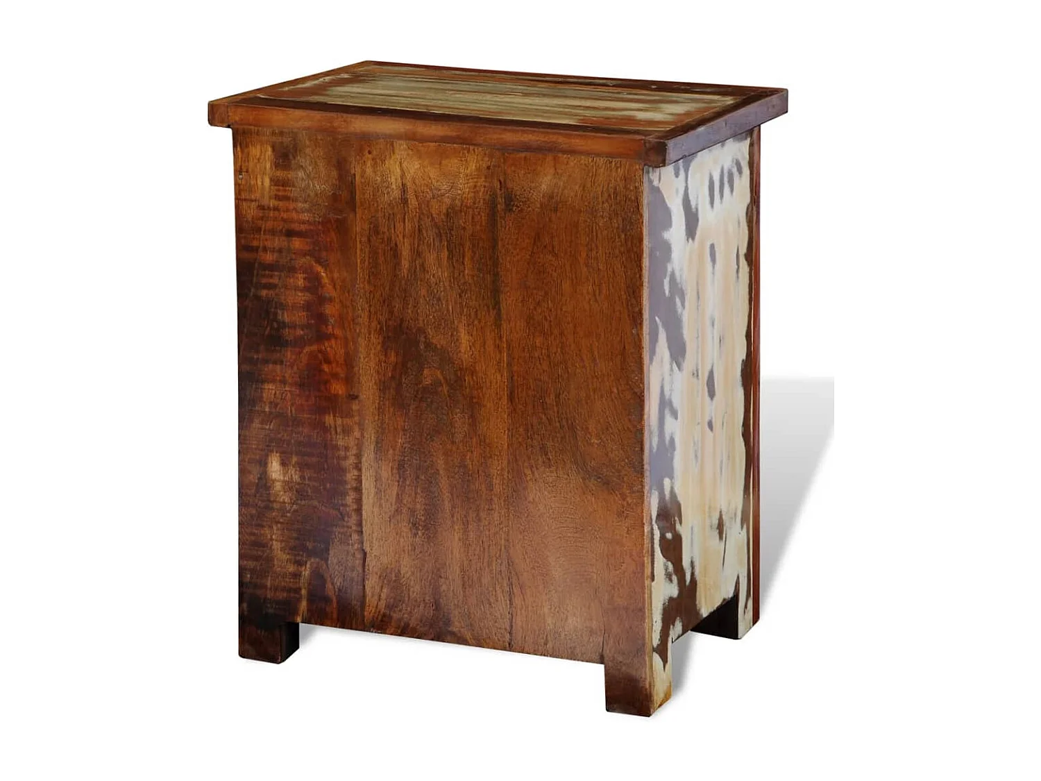 Garden Furniture -  Table de chevet avec 2 tiroirs Bois massif recyclé