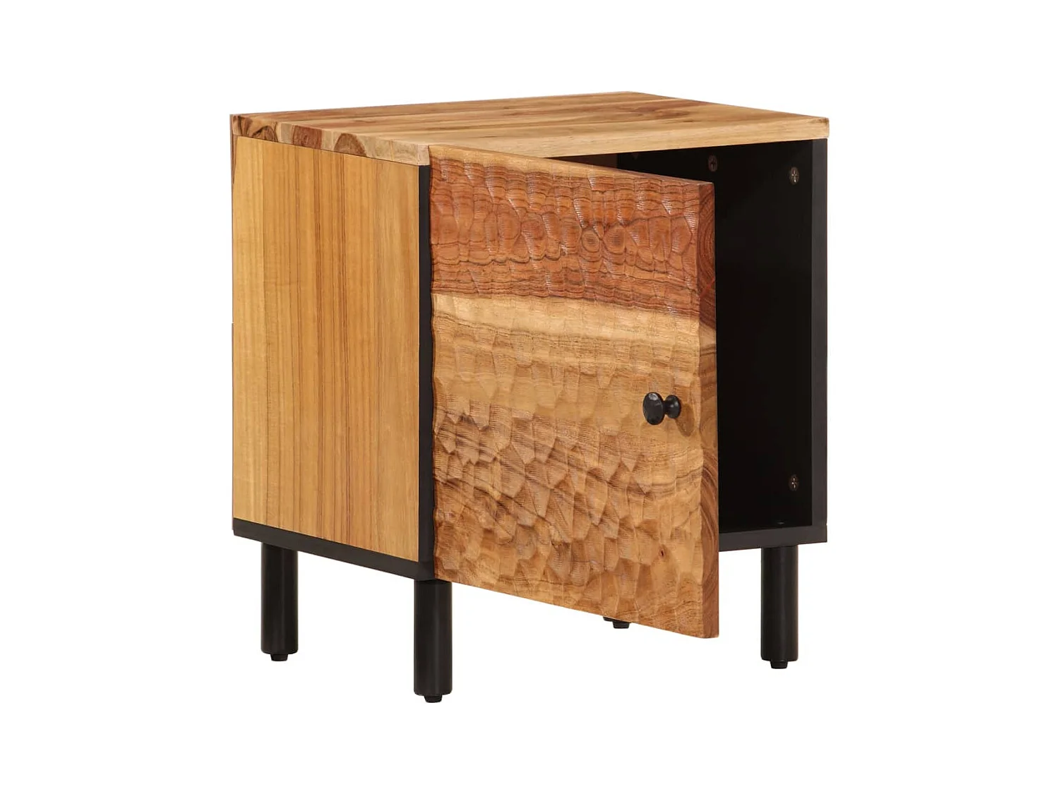 Maija  Tables de chevet 2 pcs 40x33x46 cm Bois d'acacia massif