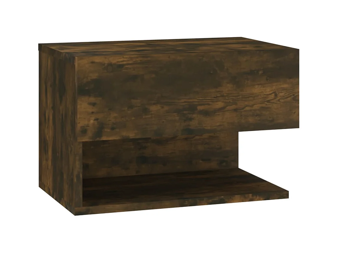 Freke  Table de chevet murale Chêne fumé