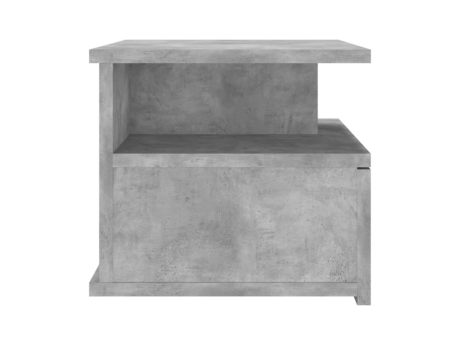 Emmanuelle  Table de chevet flottante Gris béton Bois d'ingénierie