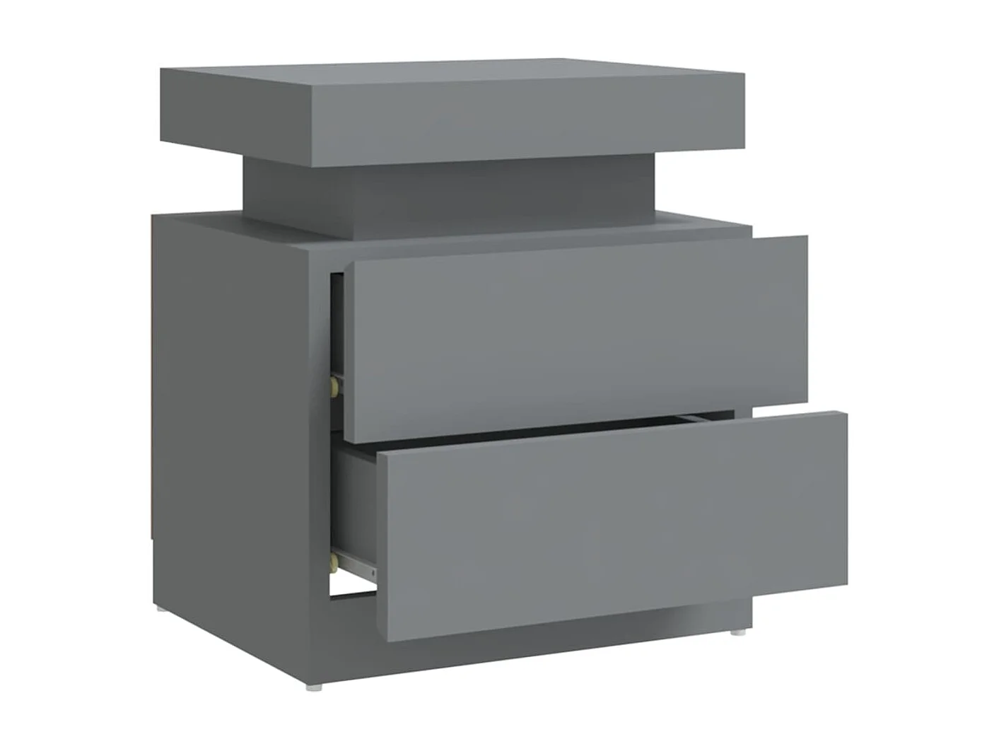 Reinir  Table de chevet Gris 45x35x52 cm Bois d'ingénierie