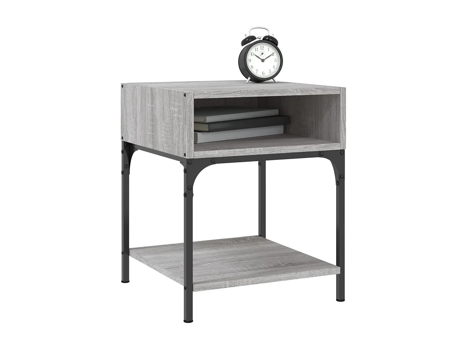 Marthe Helene  Tables de chevet 2 pcs sonoma gris 40x41x50 cm bois ingénierie