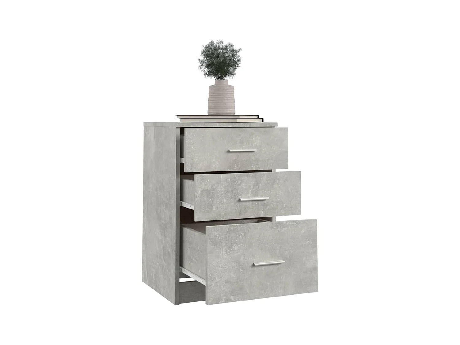 Vacaville  Table de chevet Gris béton 40x40x63 cm bois d’ingénierie