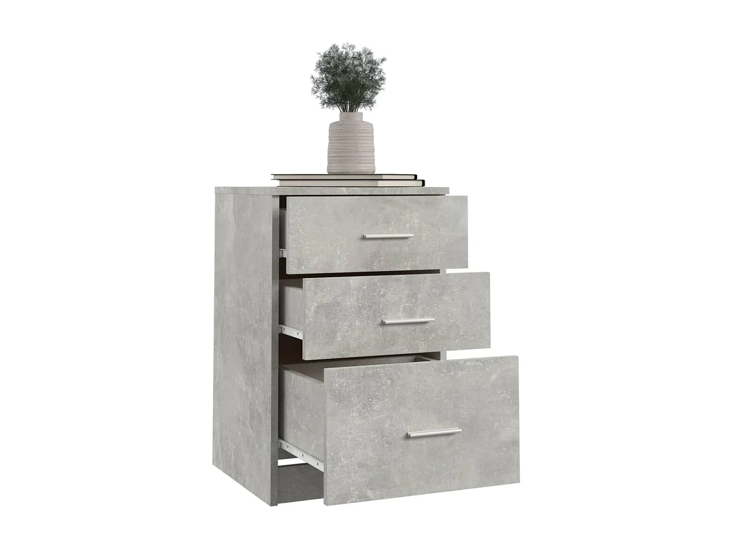 Vacaville  Nachtkastje 40x40x63 cm bewerkt hout betongrijs