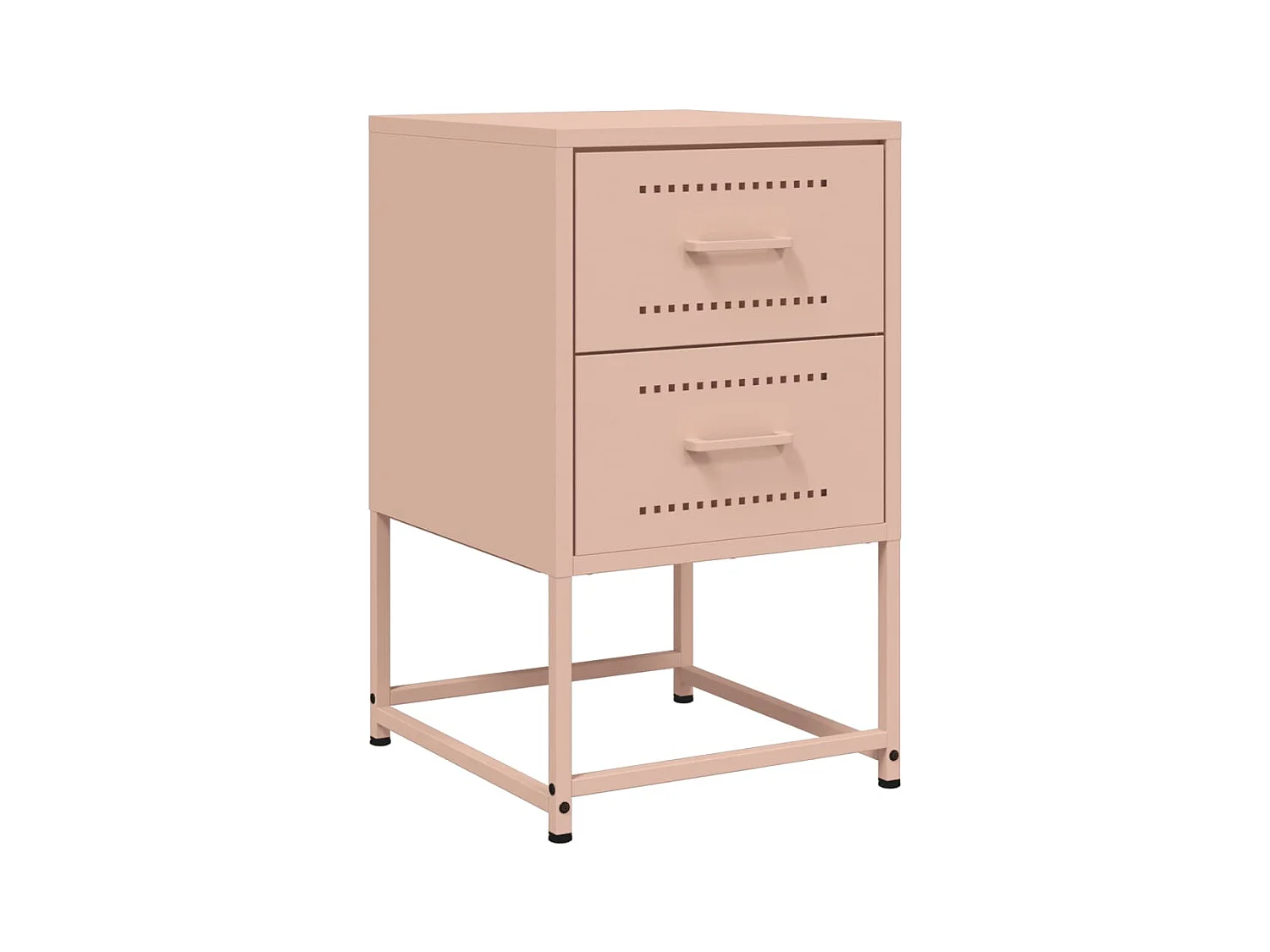 Trieste  Tables de chevet 2 pcs rose 36x39x60,5 cm acier